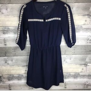 GAP Sheer Dress Split Neck 3/4 Sleeve Cover Up